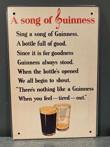 Guinness Tin Metal Sign