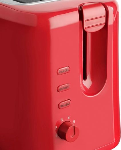 Quest Red Two Slice Toasters 870 Watts Reheat/ Cancel / Defrost/ Variable Browning Settings All New Stock Boxed Fully Guaranteed Price 20 Inc vat