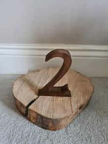 Wooden Logs and Table Numbers for Rent