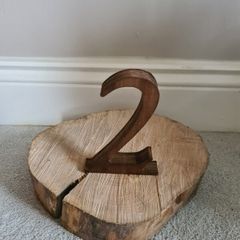 Wooden Logs and Table Numbers for Rent