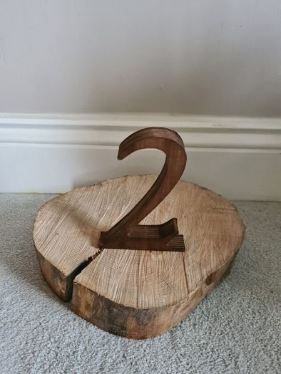 Wooden Logs and Table Numbers for Rent
