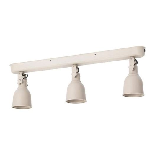 Triple spotlight bar cream finish HEKTAR Ceiling track 3-spots