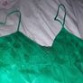 Green 100% silk baby-doll dress size 10 Image 3
