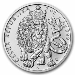 2026 Niue 2 Dollars 1 oz Czech Lion Silver Coin (In Capsule). Mintage 5,500 coins.