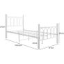 3ft Single Metal Bed Frame with Headboard, White Heavy Duty Foundation, Metal Slat Support, Underbed Storage, Easy Assembly, for Bedroom Dorm Guest Room Image 4