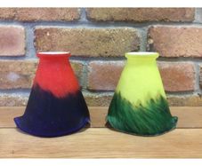 Art Style Coloured Glass Pate De Verre Tulip Lamp Shades