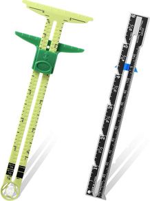 2 Pieces Sewing Gauge Sewing Measuring Tool, 5-in-1 Sliding Gauge Measuring Sewing Ruler Tool Fabric Quilting Ruler for Knitting Crafting Sewing Beginner Supplies