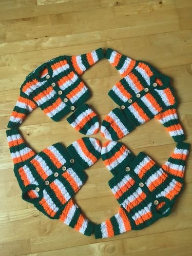Baby cardigan and hat sets