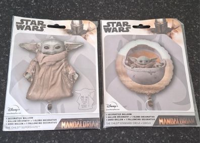 Baby Yoda foil balloons x2