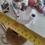 Gold color Painted Wrought iron Wall Candle Holder for 5 Candlesticks Image 7