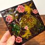 3 Old Decorative Ceramic Tiles Image 2