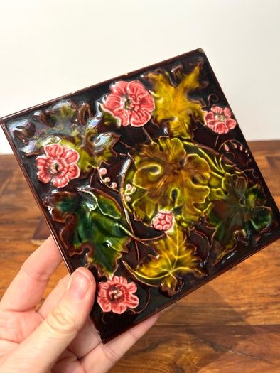 3 Old Decorative Ceramic Tiles