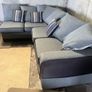 Grey corner sofa with matching scatter cushions Image 5
