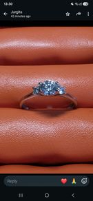 GIA Certified 0.50ct "Triple Excellent" Diamond Trilogy Ring