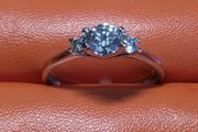 GIA Certified 0.50ct "Triple Excellent" Diamond Trilogy Ring