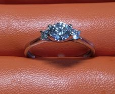 GIA Certified 0.50ct "Triple Excellent" Diamond Trilogy Ring