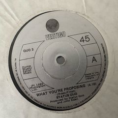 Four Status Quo singles, all Irish pressings, all excellent condition And play great. All four for the asking price on the advert  or nidividually as priced below.