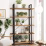 Bookcase Stable Standing Shelf with 5 Shelves  Levels sturdy storage Image 4