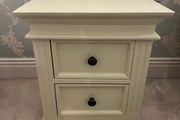 Pair of Cream 2-Drawer Bedside Lockers