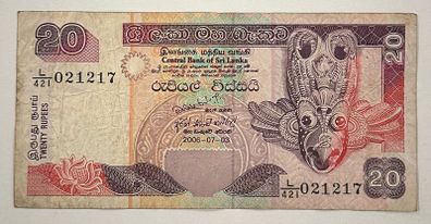 Sri Lanka 20 Rupees 2006 Banknote
