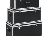 Storage Cases 3 pcs Black Aluminium