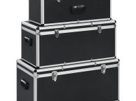 main image for ad Storage Cases 3 pcs Black Aluminium