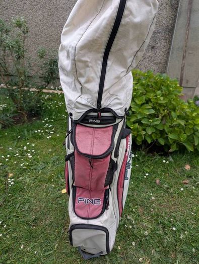 Left handed ping golf clubs and bag
