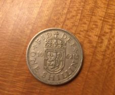 One Shilling Coin Queen Elizabeth 1962
