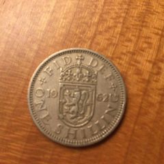One Shilling Coin Queen Elizabeth 1962