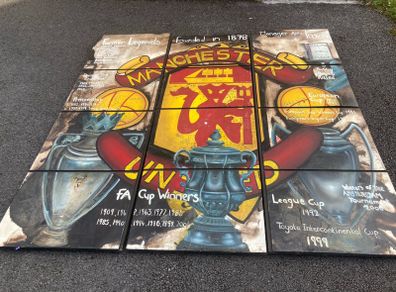 Large Manchester United artwork unique one of a kind