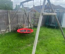 Garden swing including accessories