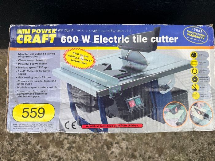 600W electric wet tile cutter - new in box