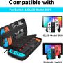 Carrying Case Compatible with Nintendo Switch/OLED Model, Travel Case with 20 Game Cartridges, Protective Hard Shell Pouch for Switch & OLED Accessories, Black Image 6