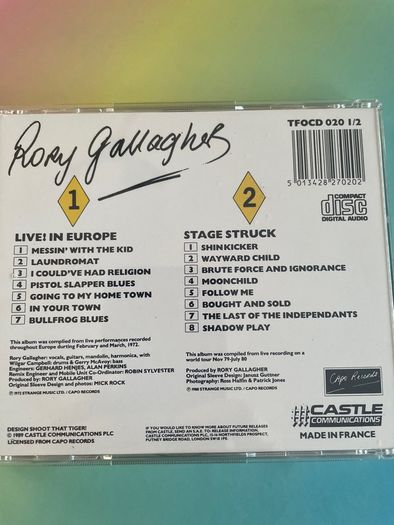 Rory Gallagher - Live! In Europe / Stage Struck