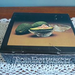 Dartington Crystal, Avocado, dishes, original boxed