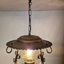Vintage French Copper 1970s ceiling light Image 2