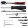 Hand Tool Set Mechanics Kit 46 Piece Precision Screwdriver DIY with Hard Case for Maintenance Work Repair Image 3