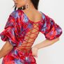 Red floral dress Image 6