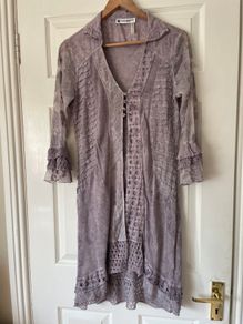 Elisa Cavaletti Long Lilac Cardigan - Size M