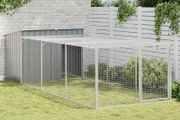Dog House with Run Anthracite 153x396x110