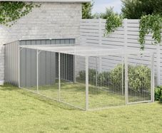 Dog House with Run Anthracite 153x396x110
