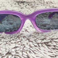 Purple Rectangle Sunglasses with Black Lenses