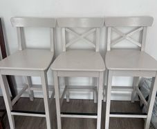 Three Ikea bar stools