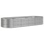 Garden Raised Bed Galvanised Steel 224x80x36 cm Silver Image 2