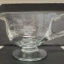 Cut glass gravy boat jug and spoon Image 9