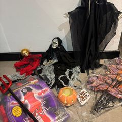Halloween devil, costume and decorations