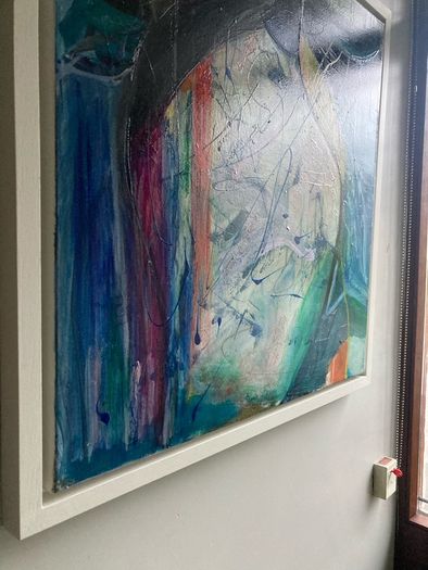 Original Abstract Painting Dublin Swimming Art Swim Art