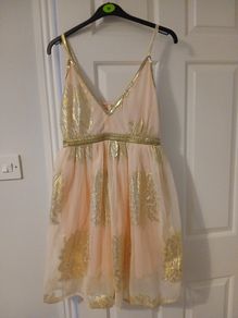 Peach and gold new dress size 12