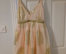 Peach and gold new dress size 12