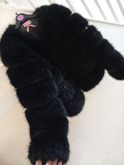 Black fur coat